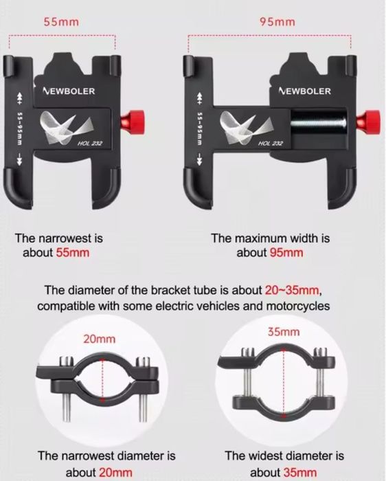 Велодержатель телефона 360°, алюминий. Вело, мото, самокат