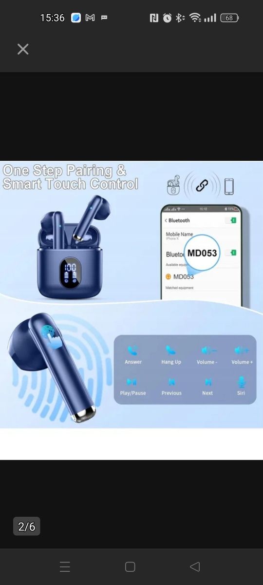 Słuchawki bezprzewodowe Bluetooth Rinsmola