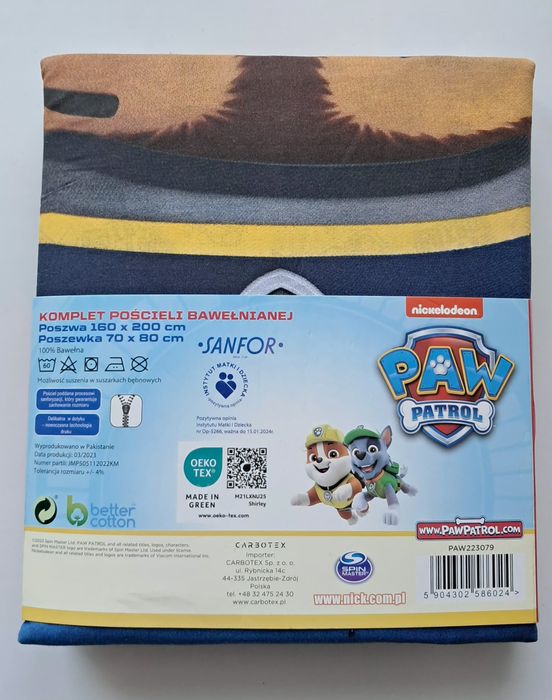 PSI PATROL Komplet pościeli bawełnianej 160x200cm