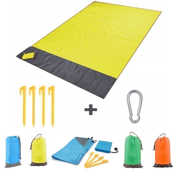 Mata plażowa wodoodporna piknikowa podkład 200 x 140 cm XXL pokrowiec