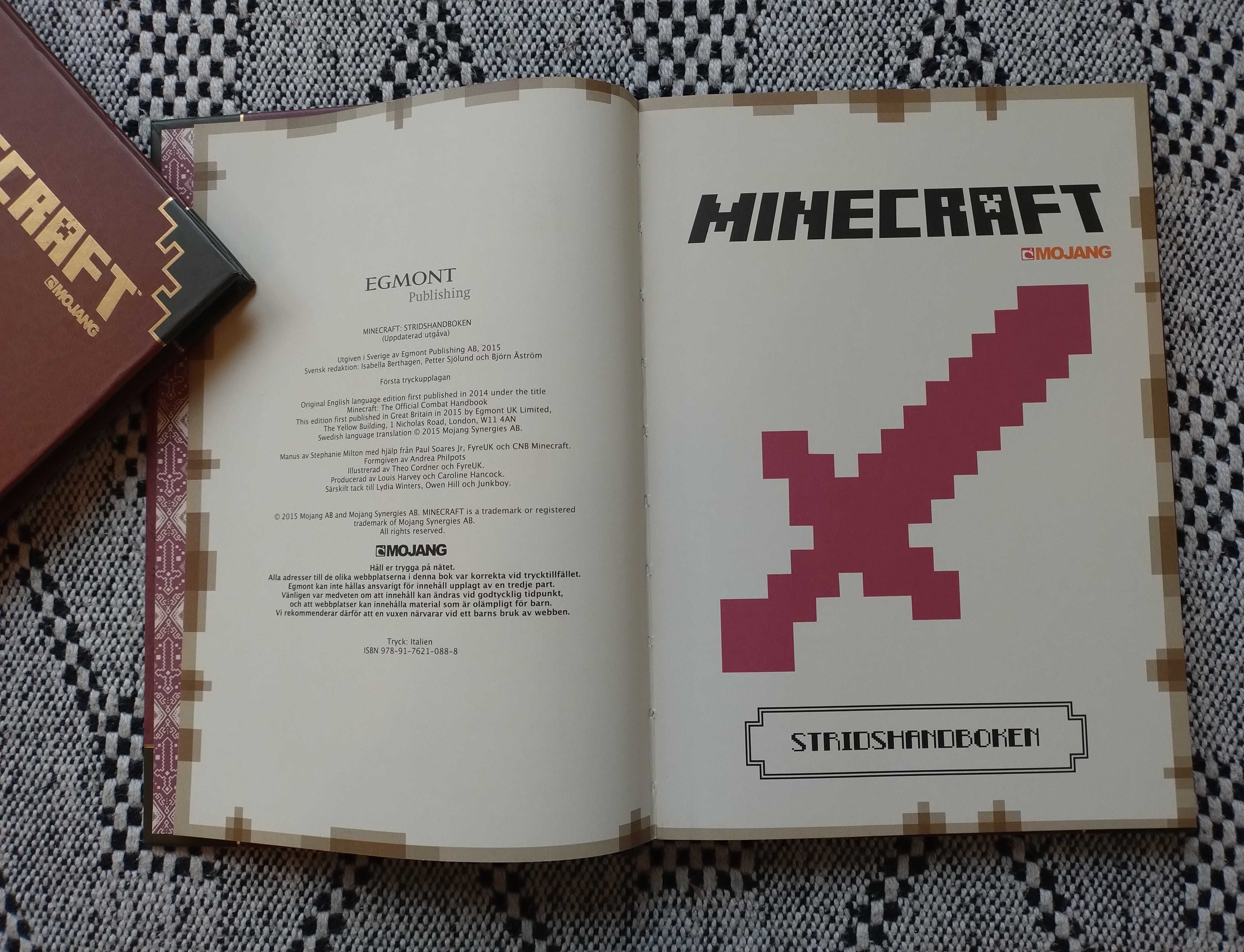 Książka x3 Minecraft poradnik 3 książki po szwedzku szwedzki Handbok