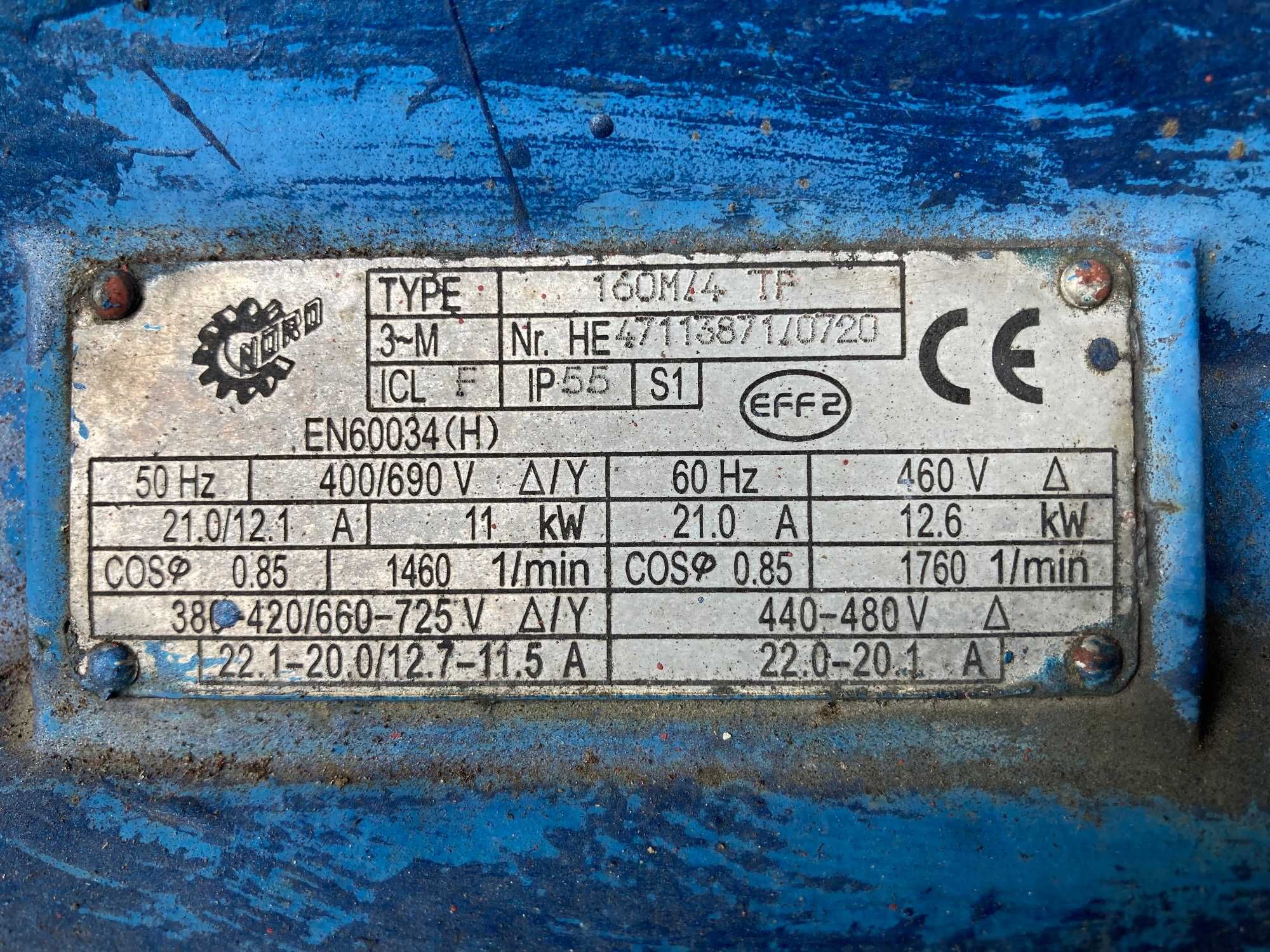 Motoreduktor 11 kW 65 obr/min