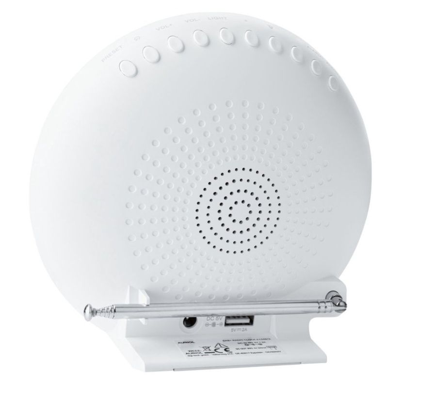 Radiobudzik AURIOL DAB+ z radiem , lampka 8 kolorów radio budzik