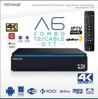 Box Amiko A6 Combo com IPTV 10 meses Incluída