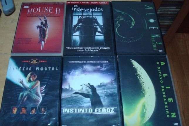 lote 12 dvds originais de terror alien,massacre no texas, etc