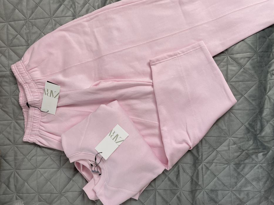 Костюм зара zara рожевий розовий джогери світшот