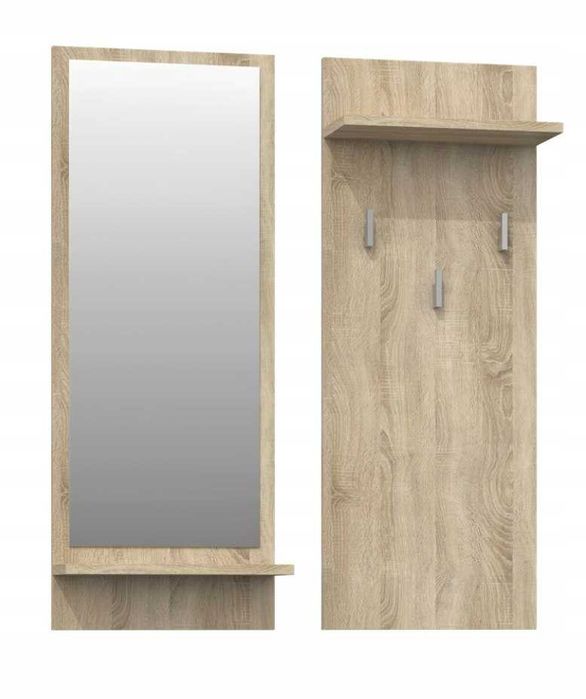 Wieszak Z Lustrem dąb sonoma