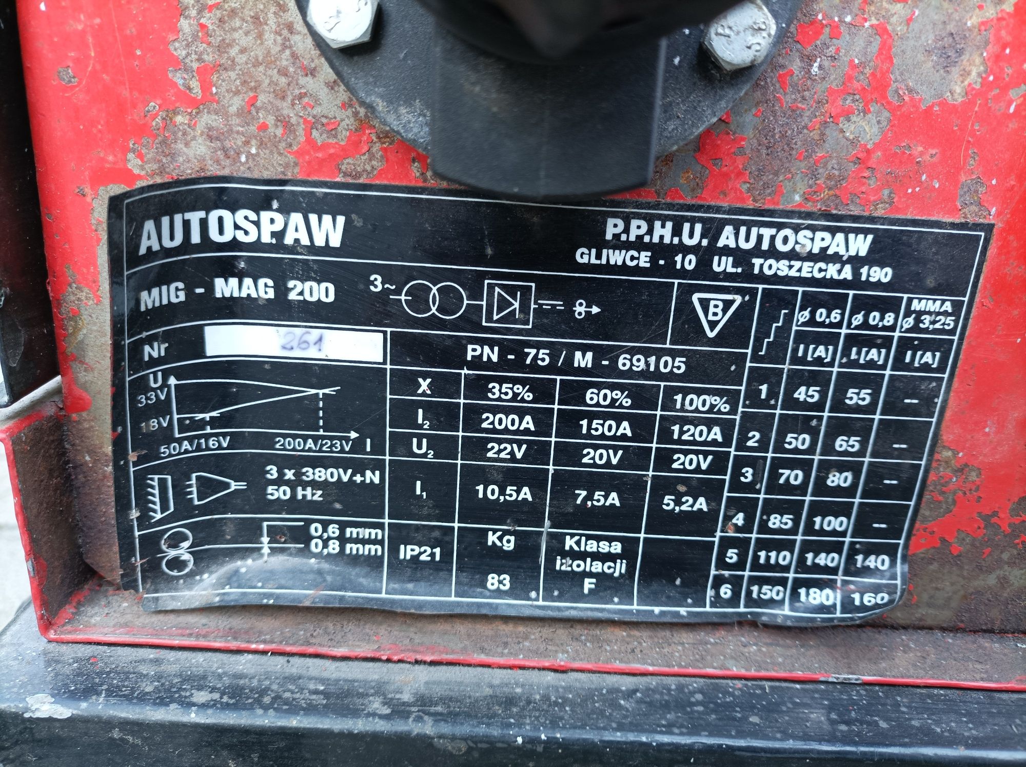Spawarka mag/mig mma AutoSpaw 200A wózek półautomat spawalniczy tig