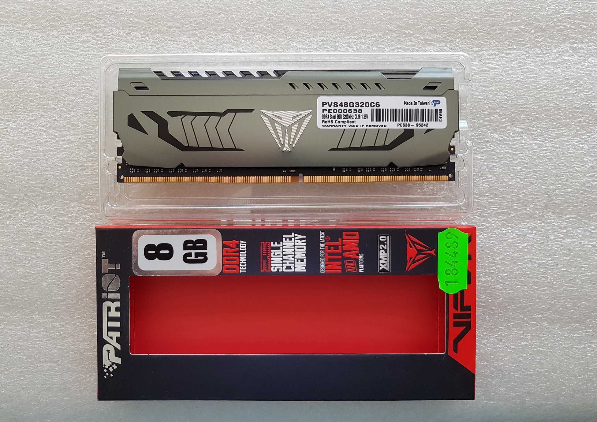 Память DDR-4 8Gb Patriot Viper Steel частота 3200, сборка ПК, ремонт.