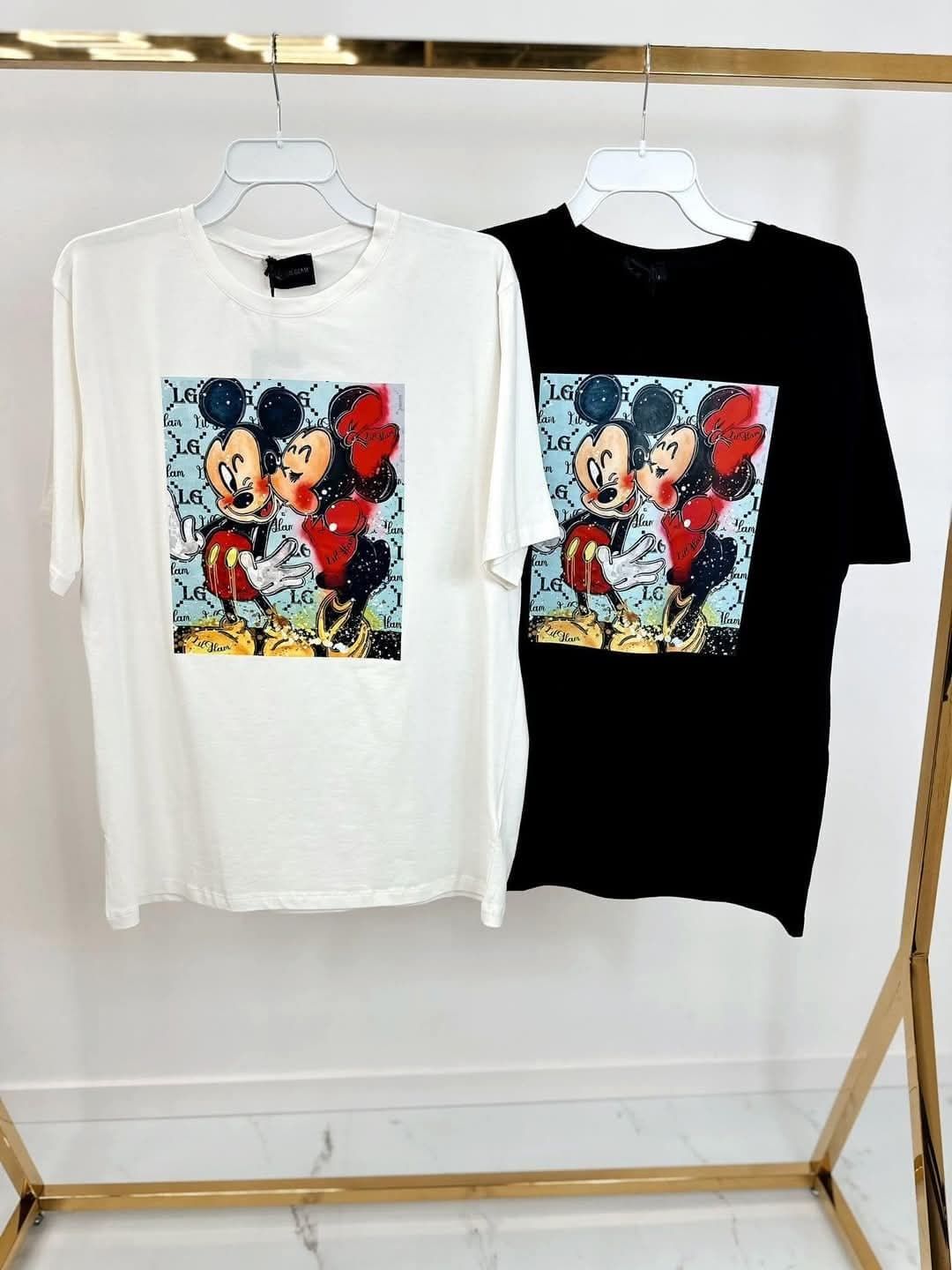 Lil Glam śliczny T-shirt z zabawną aplikacją Myszki roz. uniwersalny