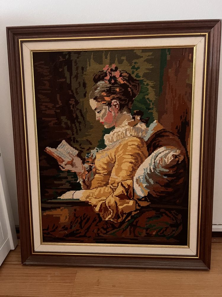 Quadro bordado à mão 65X79