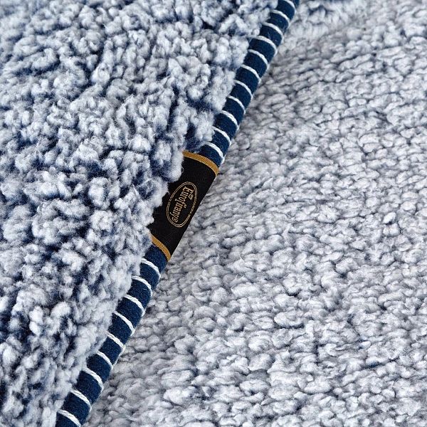 Koc 200x220 Narzuta na Łóżko Mikrofibra Baranek Koala Granat+Biały