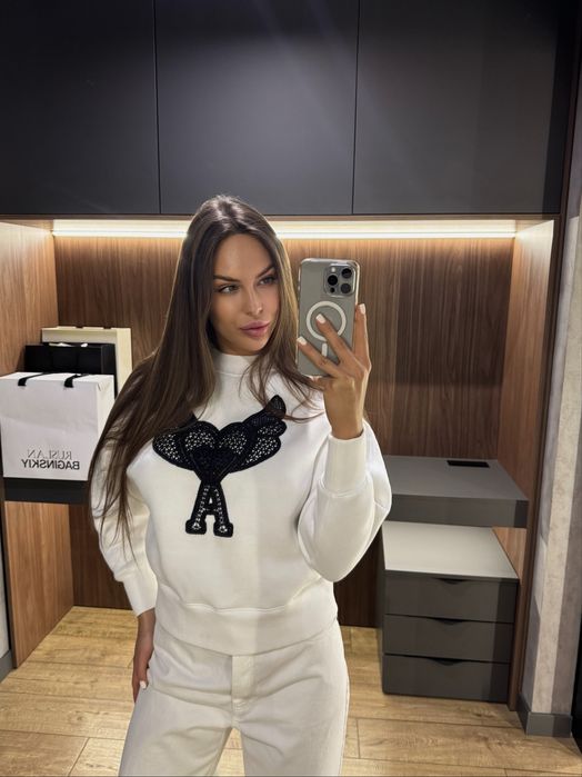 Жіночий світшот Ami Paris оригінал heron preston jacquemus ttswtrs