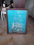 Quadro antigo decorativo montado a puzzle Para restauro