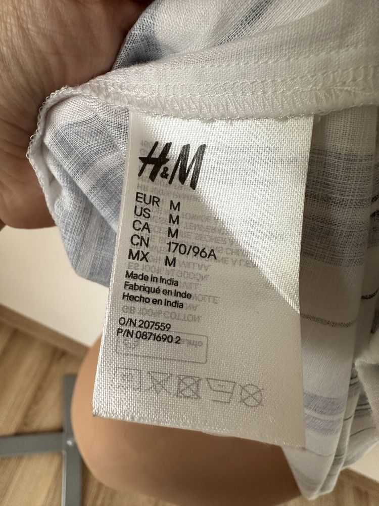 Bluzka koszula w paski H&M rozmiar M bawełna