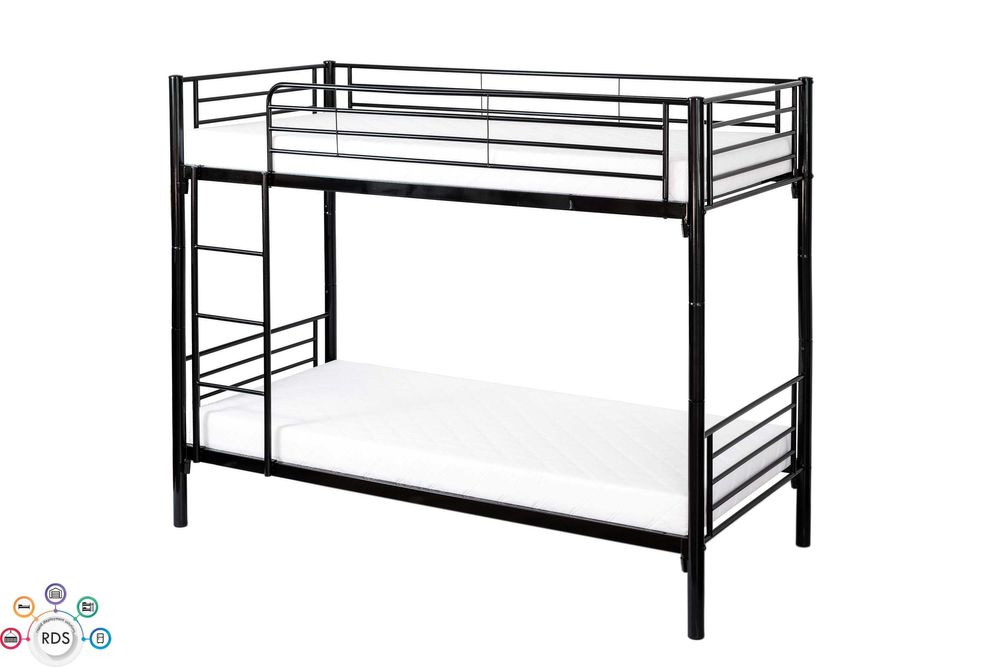 Łóżko metalowe pojedyncze z MATERACEM Łóżka WOJSKOWE hotelowe 90x200