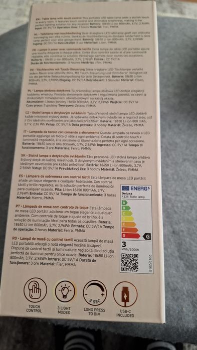 Lampka stolikowa led nowa