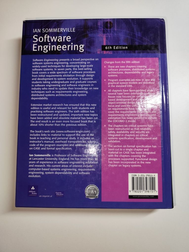 Software Engineering 6th  Ian Sommerville inżynieria oprogramowania