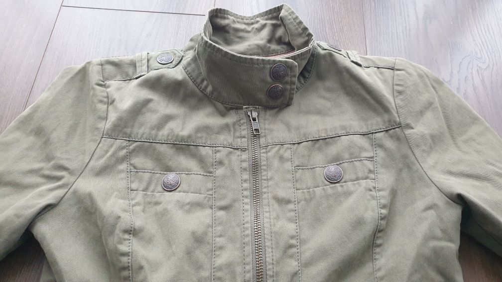 Kurtka wiosenna dziewczynki 146 152 khaki