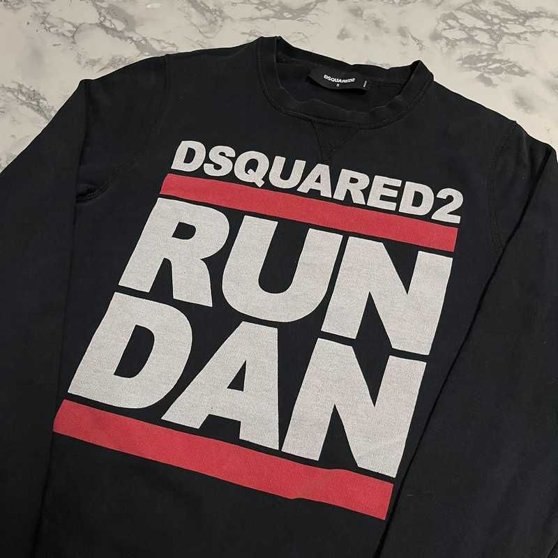 Czarna bluza Dsquared2 Crewneck Sweatshirt Vintage Retro y2k 90s 00s