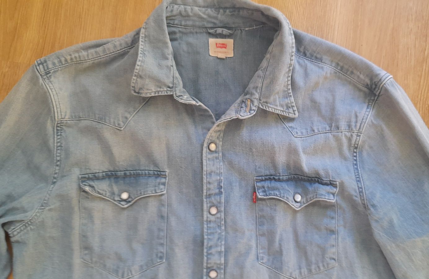 Levis jasna męska koszula jeansowa XL