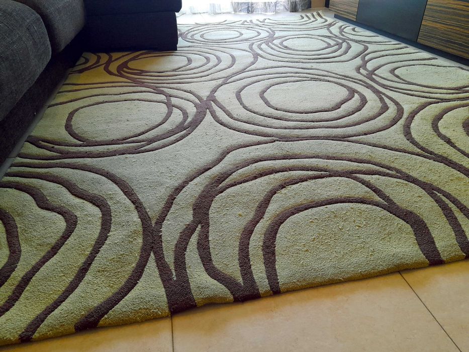 Tapete de Sala 200x290cm verde/castanho