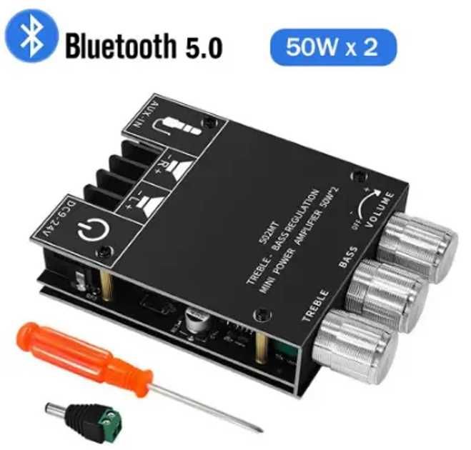 Стерео підсилювач звуку ZK-502MT 50Вт*2 канали, Bluetooth v5.0