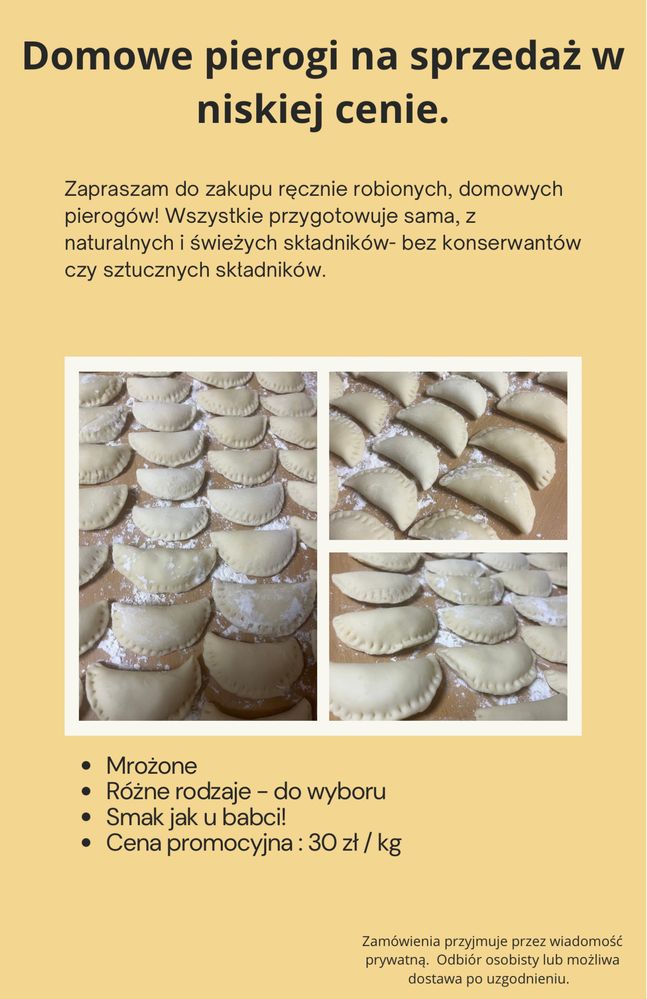 Domowe mrozone pierogi