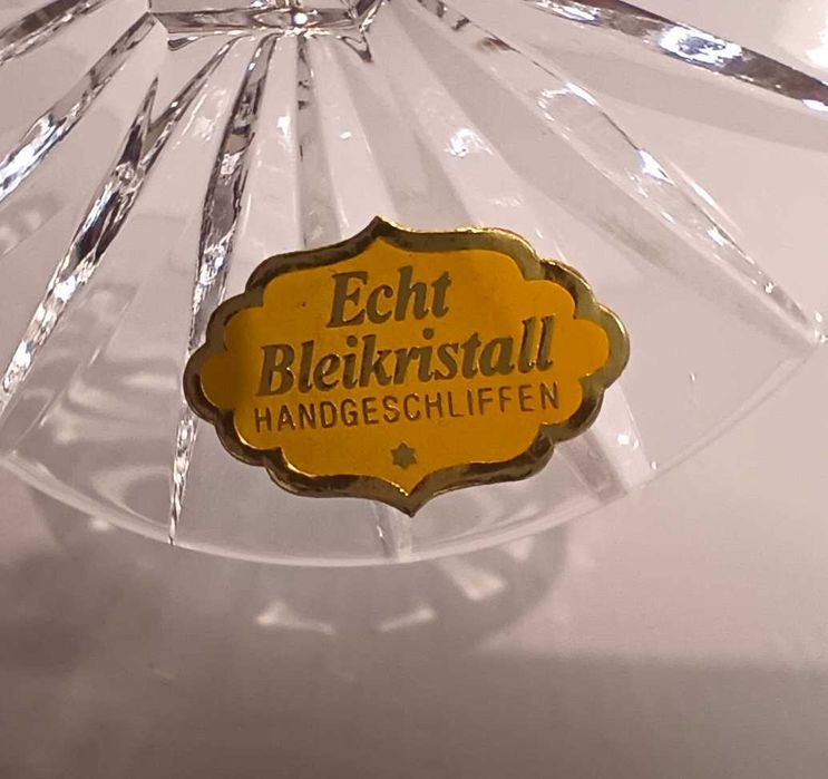 Kieliszek kryształowy do wina, remer, roemer, zielony