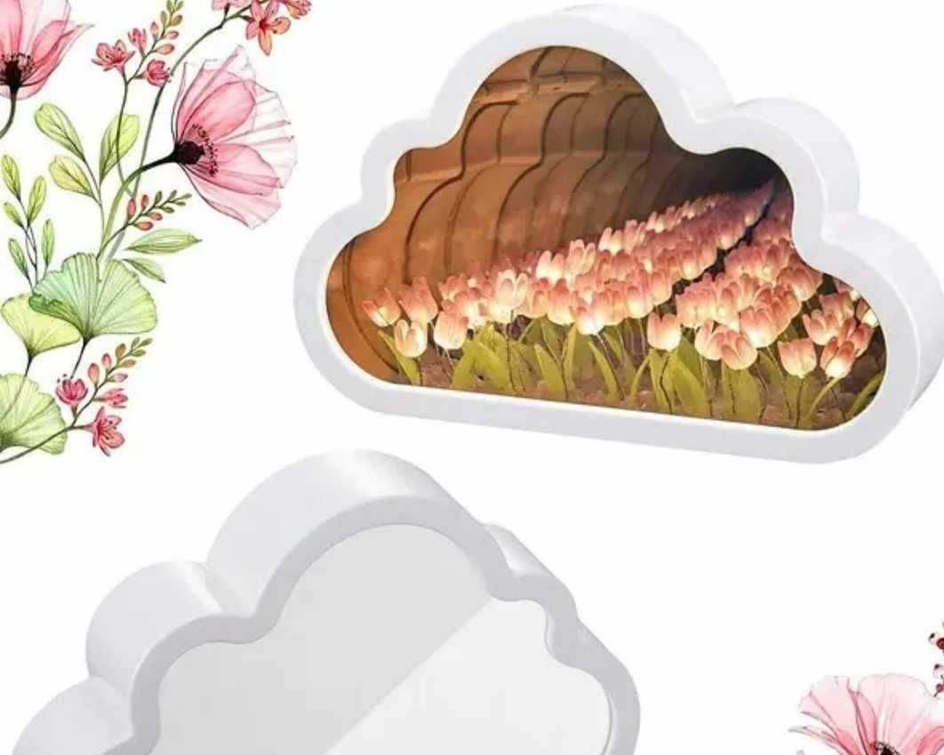Набор для творчества Ночник настольный "Тюльпаны в облаке" 3-D эффект