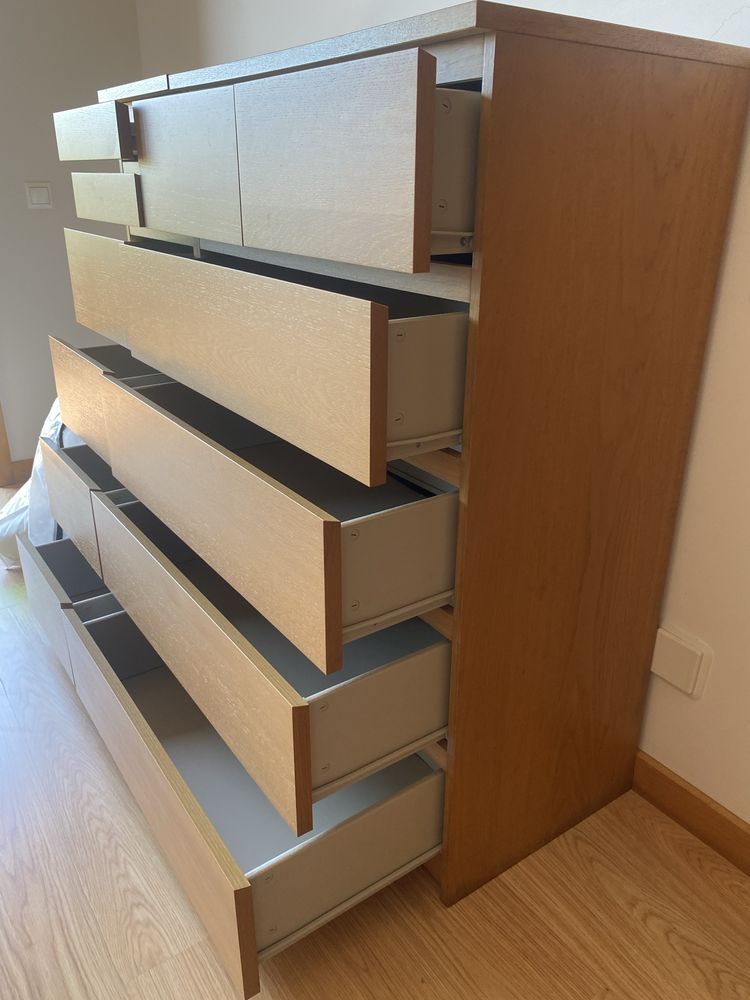 MALM cómodas com 6 gavetas