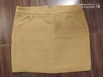 Musztardowa zimowa spodnica rozmiar 40l