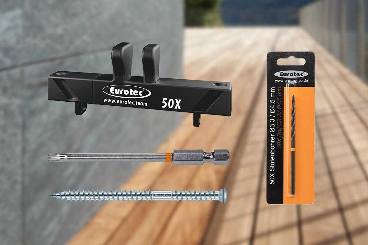 EuroTec Drill Tool 50x для прихованого монтажу терасної дошки.