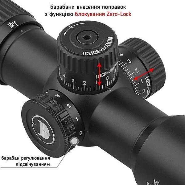Оптичний приціл Discovery Optics HT-NV 6x24 AOE (30 мм, підсвітка)