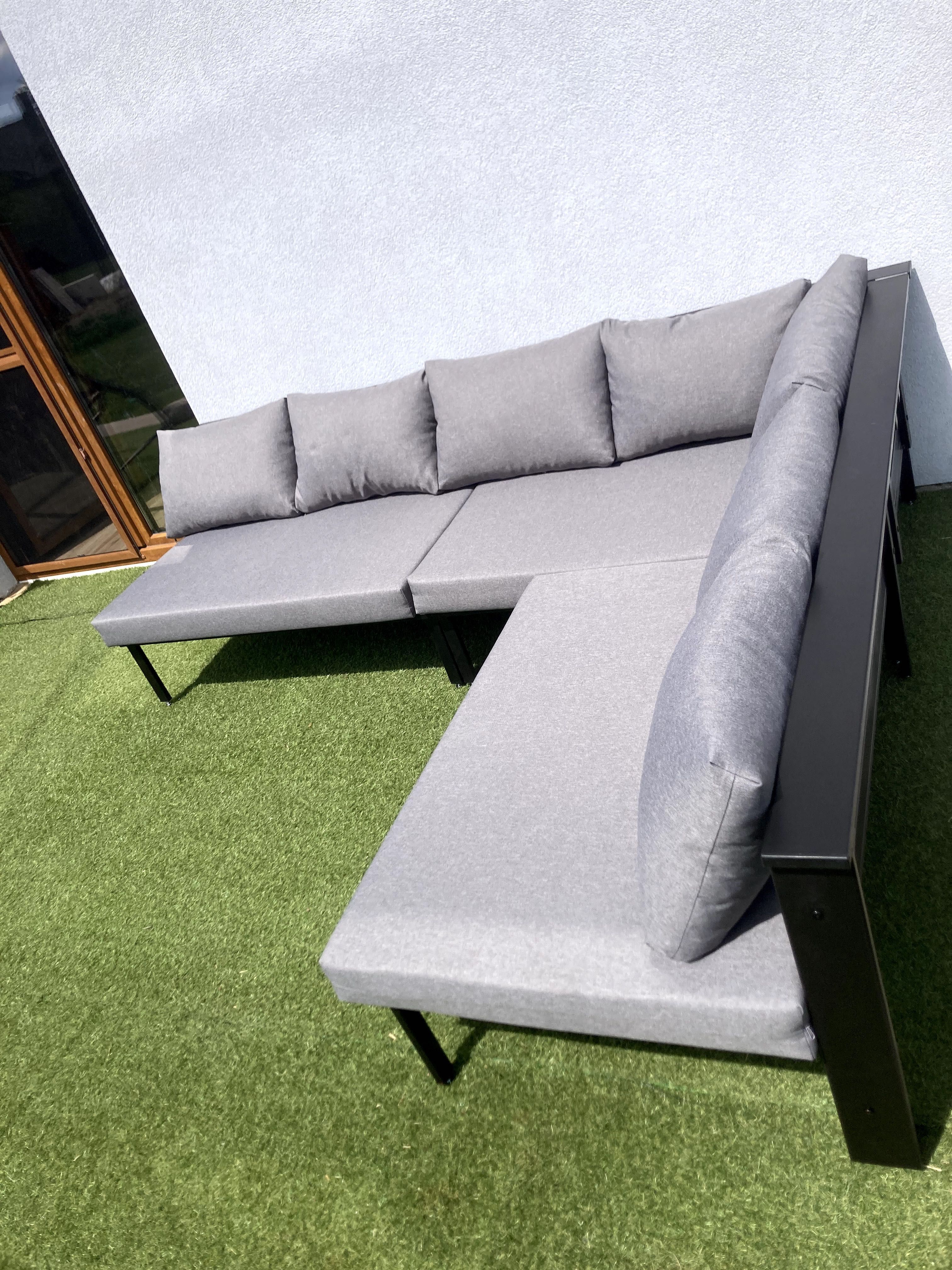 Meble tarasowe, narożnik tarasowy metalowy 220x180cm