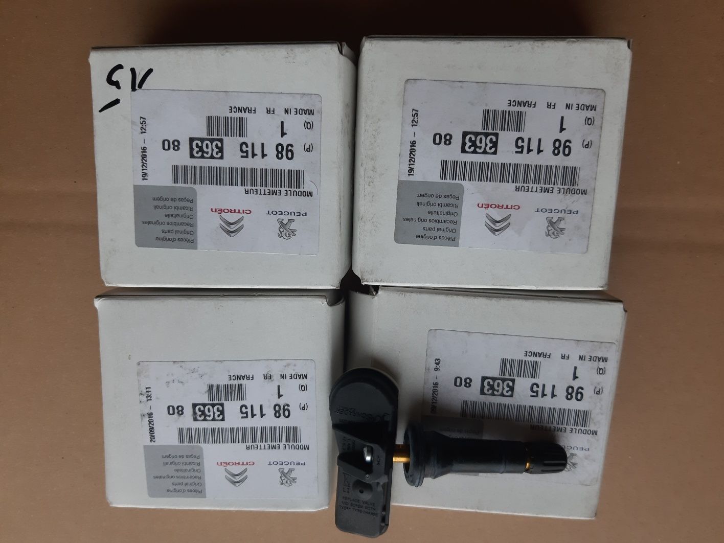 Czujniki ciśnienia kol TPMS Peugeot 308