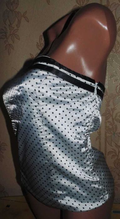 Топ-корсет в горох 44р,атлас