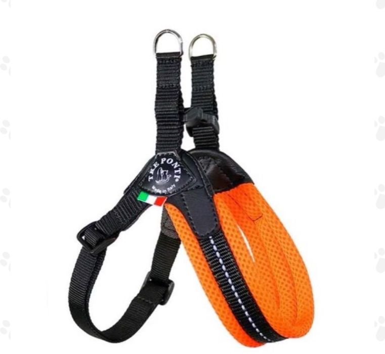 Szelki tre ponti mesh orange