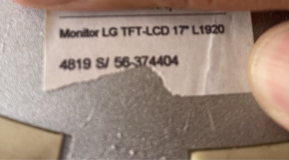 Monitor Lg 17”