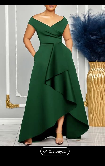 Sukienka temu nowa zielona