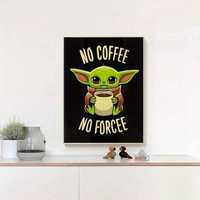 Obraz Na Płótnie Baby Yoda Do Kuchni Salonu 40x30 No Coffee No Forcee