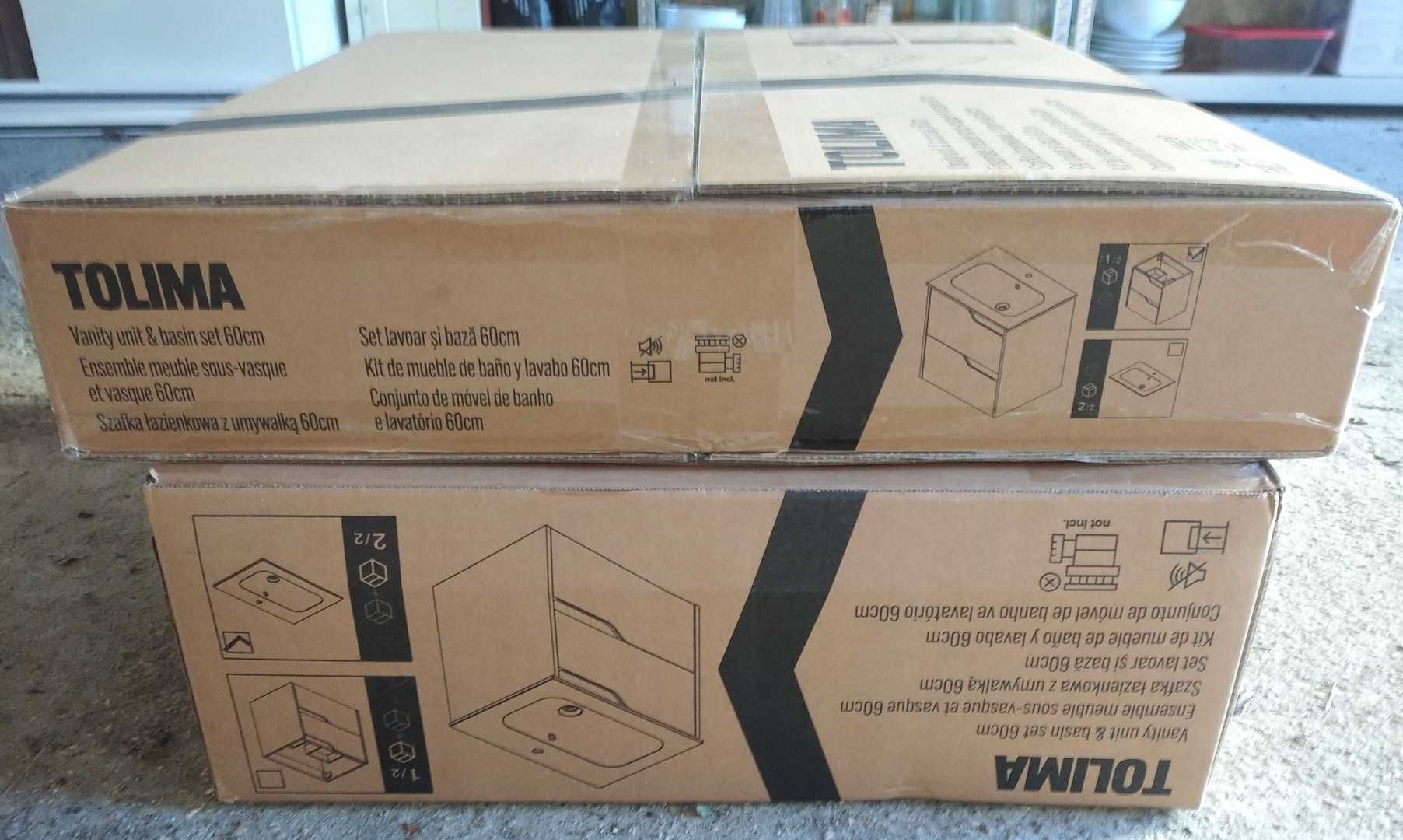 Szafka z umywalką Tolima 60 cm biała nowa Castorama