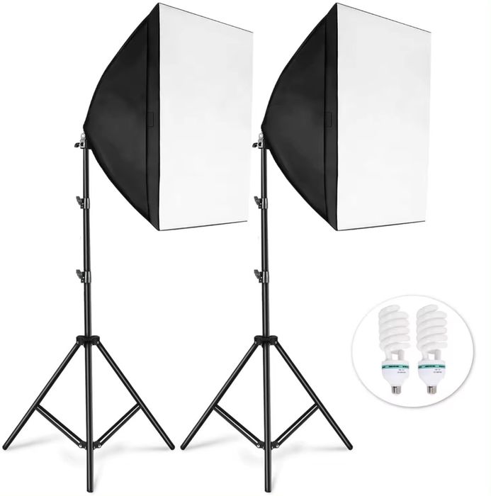 Постійне студійне світло з софтбоксом та штативом