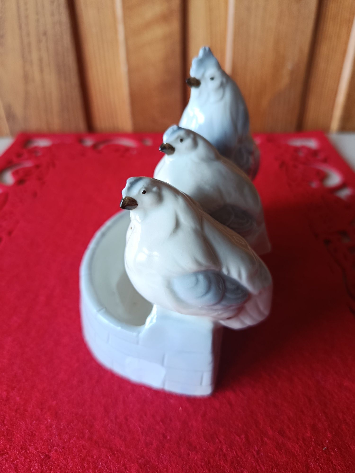 Porcelanowy kogut kury figurka paterka stara  przedwojenna