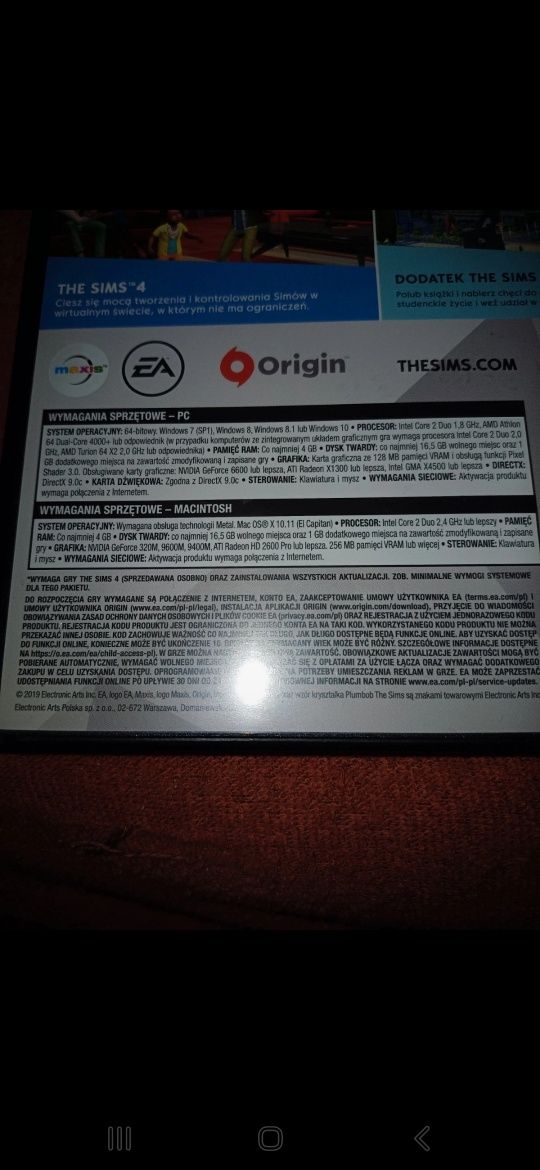 Gra the sims 4 na PC płyta z dodatkiem