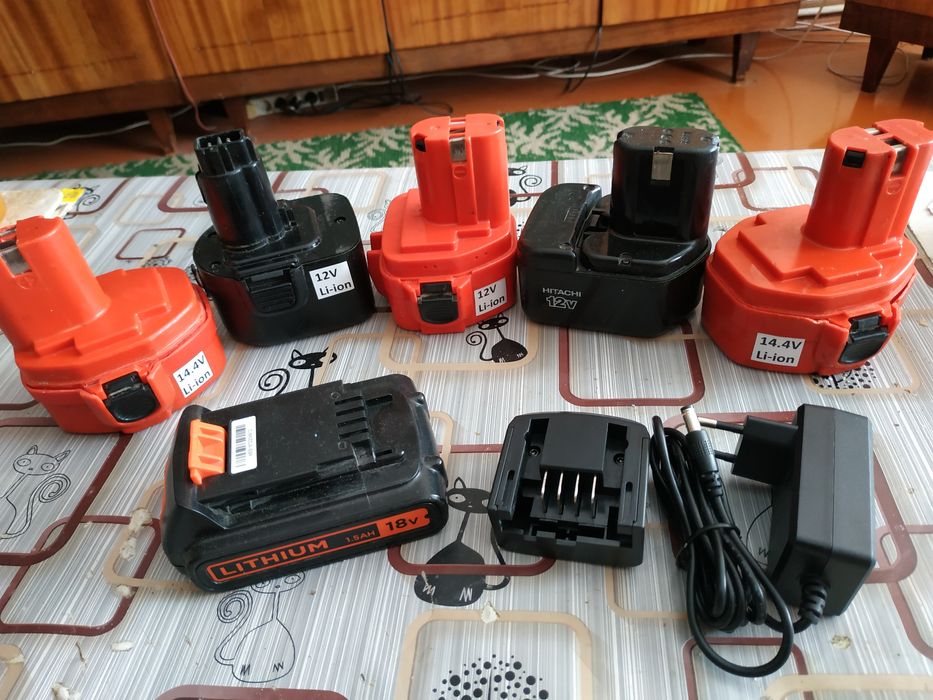 Акумулятори Li-ion, зарядні пристрої Black&Decker, Makita, Hitachi