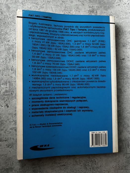 Książka WKŁ Fiat Tipo i Tempra