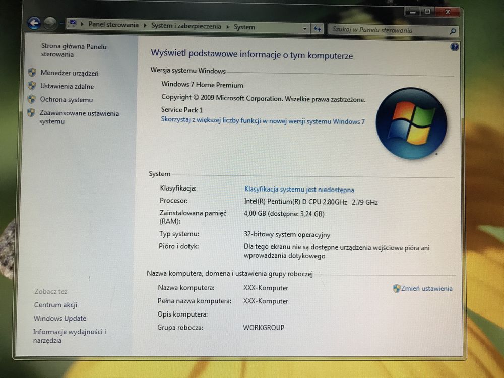 Komputer HP+monitor 19in.+klawiatura z myszką
