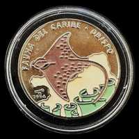 Moeda de 1 Peso - 1994 - Cuba - Fauna Caribenha - Arraia Pintada