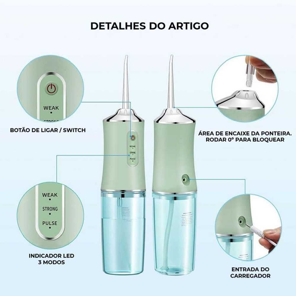 Irrigador Dental Elétrico Portátil